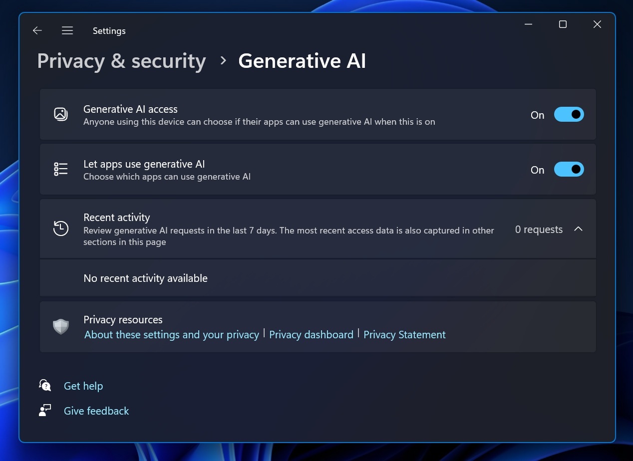 Generative AI in Windows 11