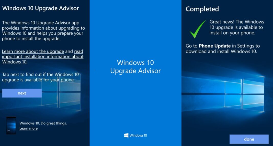 Advisor Window Windows 10 Mobile concept shows aero glass in a video