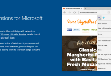 Microsoft Edge extension page live before official announcement