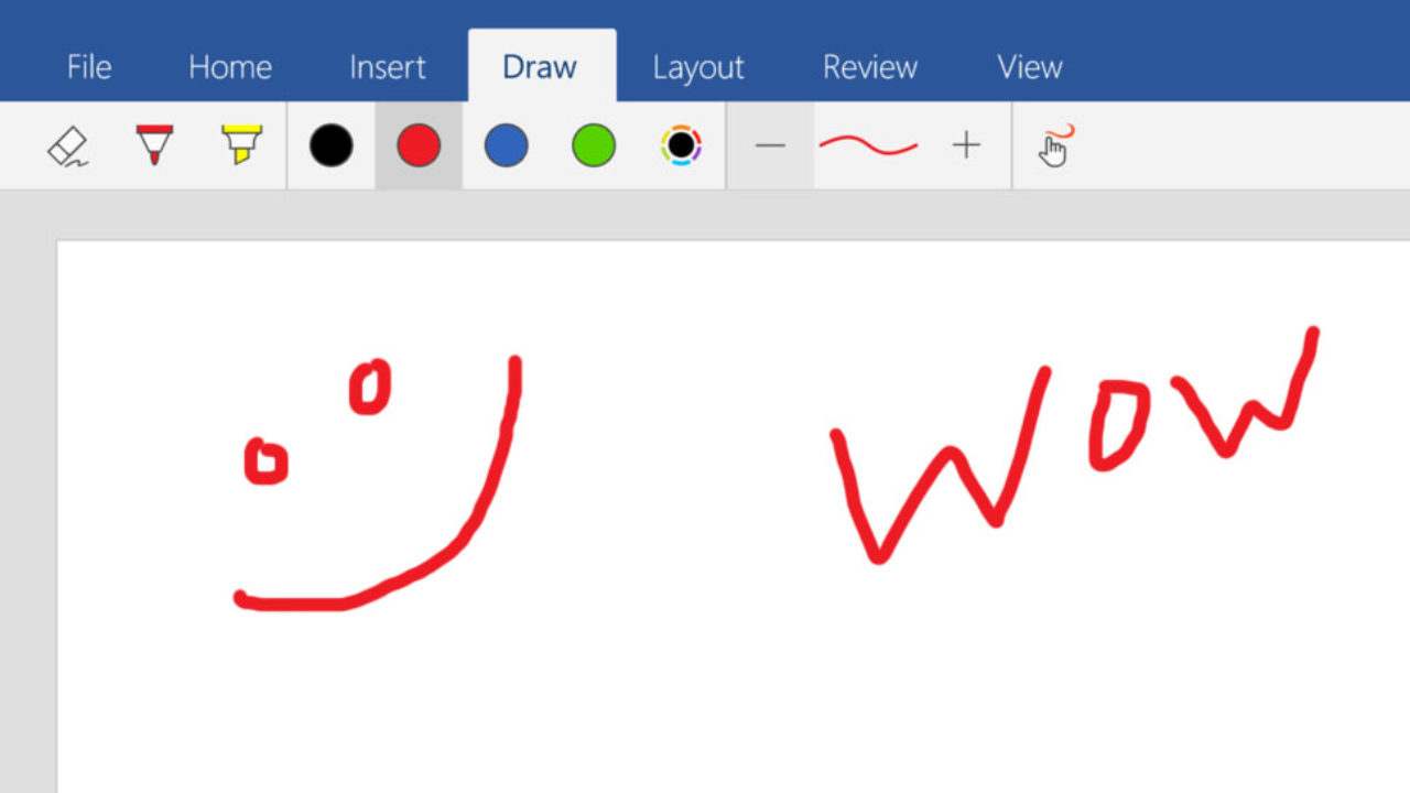 Word Mobile Updated On Windows 10 With Drawing Tools