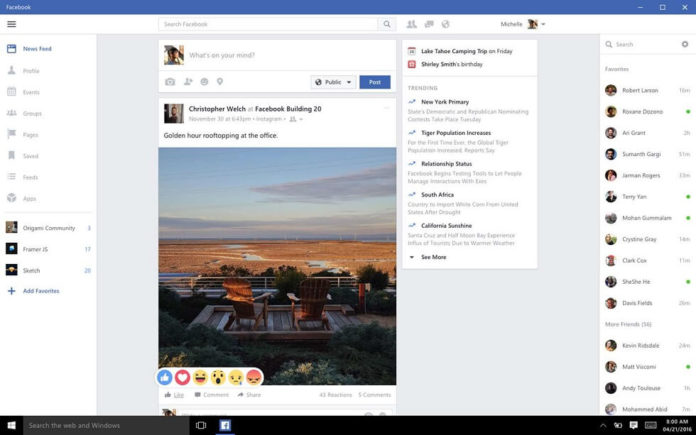 Facebook Beta PC