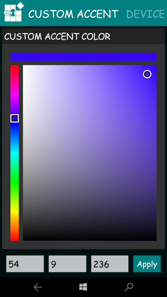 How to add custom accent to Windows 10 Mobile