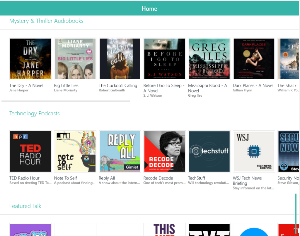 TuneIn Radio now suggests Podcasts and Audiobooks