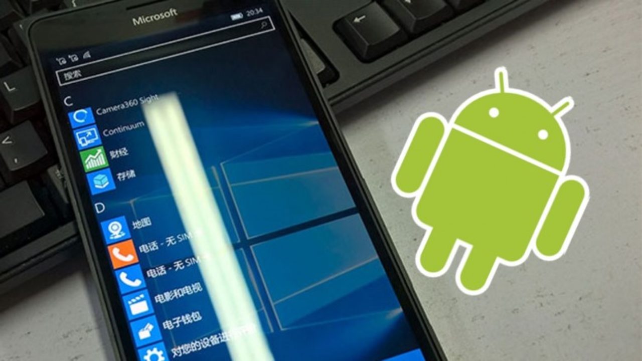 emulatore android su windows 10 mobile