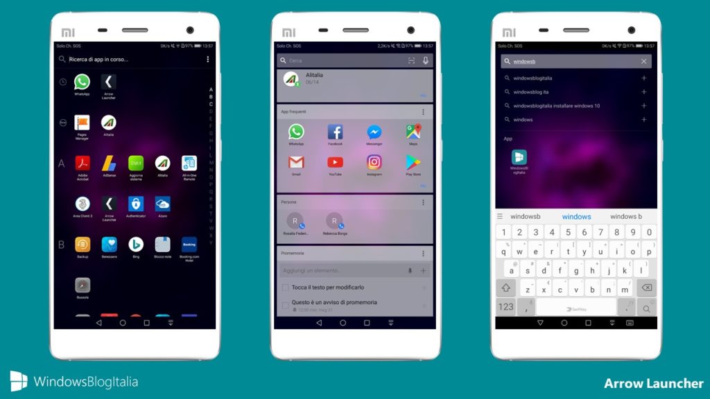 Microsoft's Arrow launcher updated with Fluent Design type blur