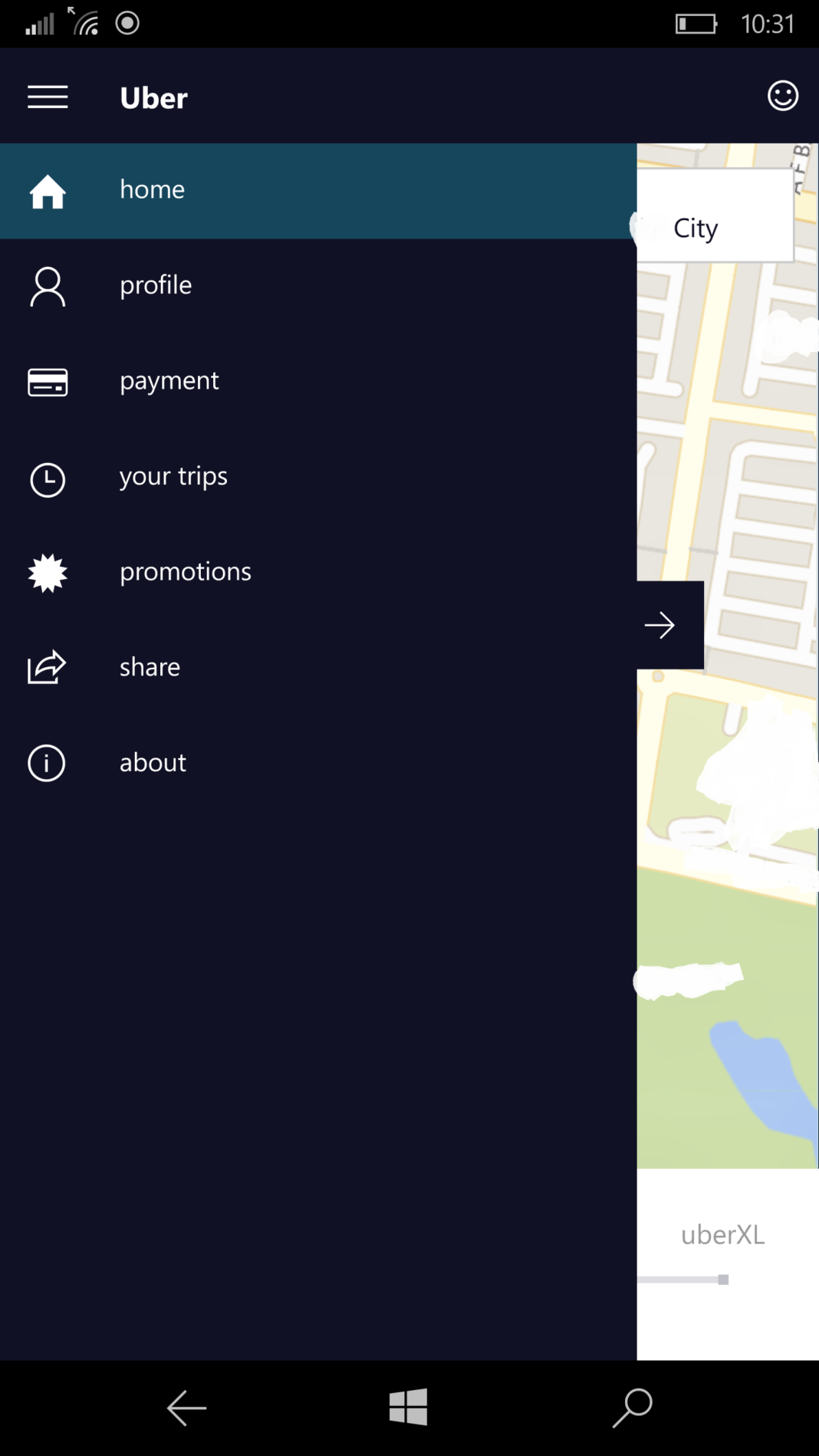Uber app for Windows 10 grabs a new update, brings Your Trips section