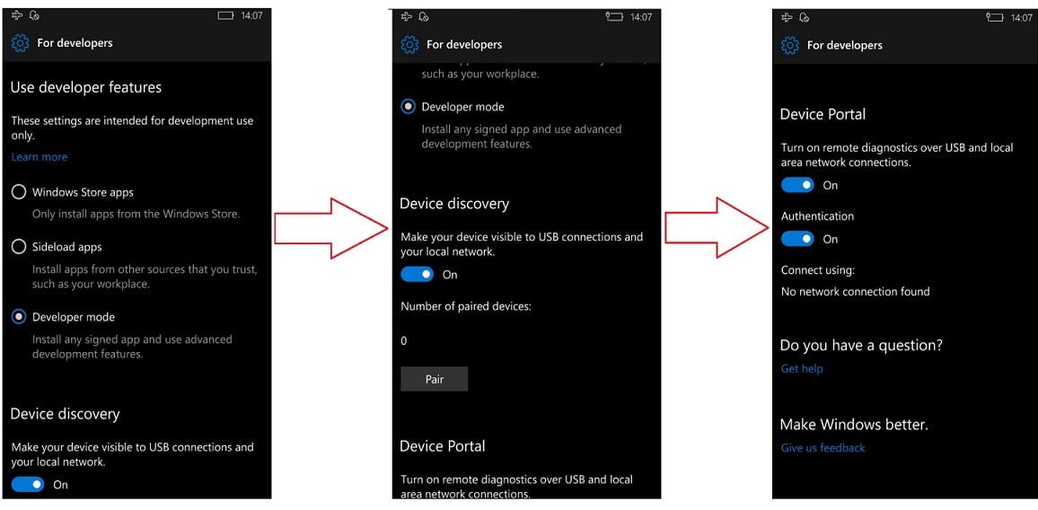 Sideload apps in Windows 10 Mobile-min