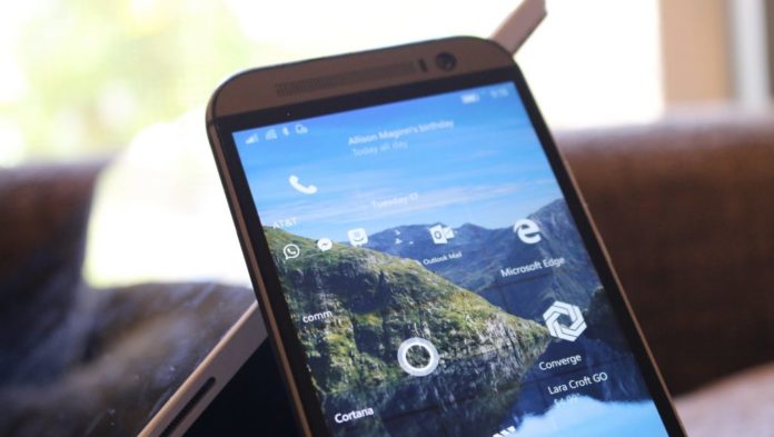 Microsoft Edge on start screen in Windows 10 Mobile