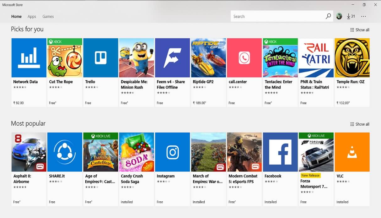 download microsoft store windows 10