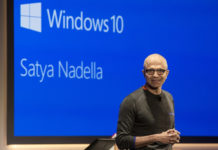 Satya Nadella in Windows 10 bg