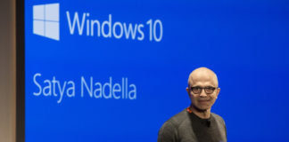 Satya Nadella in Windows 10 bg