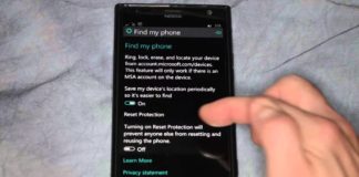 reset protection on windows 10 mobile