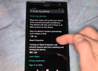 reset protection on windows 10 mobile