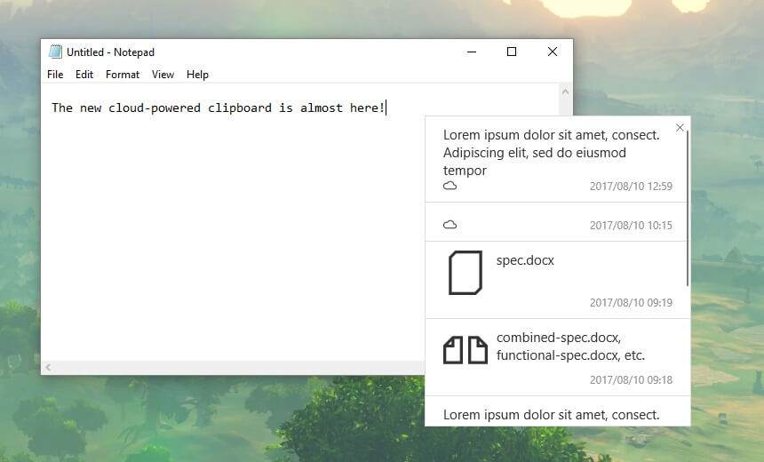 Cloud clipboard