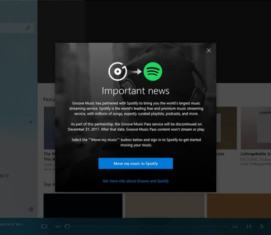 Groove Music to Spotify