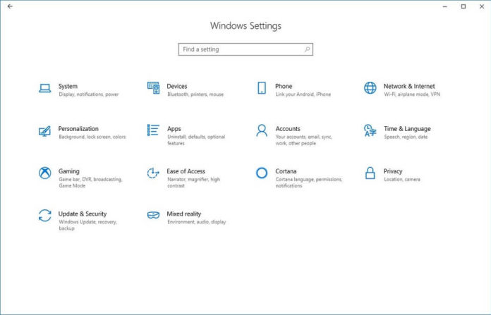 Windows 10 Settings