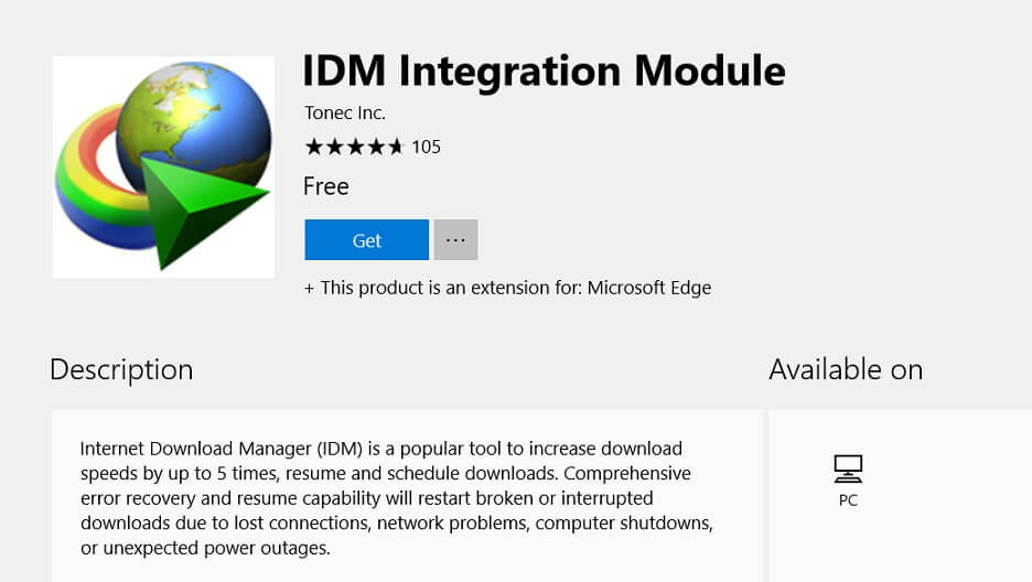 Internet Download Manager (IDM) extension for Microsoft Edge is now available