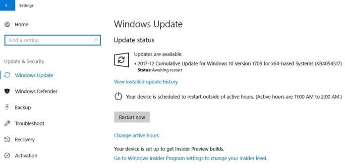 Windows 10 KB4054517