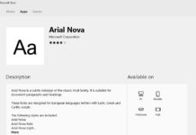 Arial Nova font