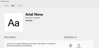 Arial Nova font