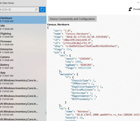 Diagnostic Data Viewer