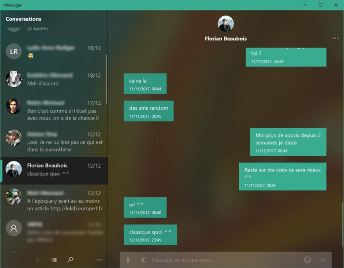 Windows 10 Messaging