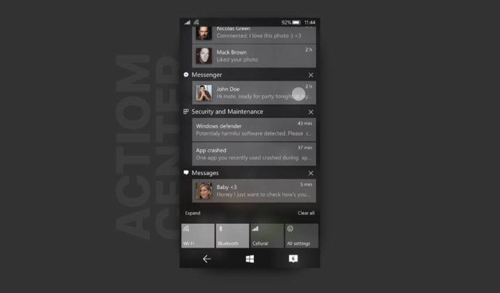 Windows 10 Mobile concept