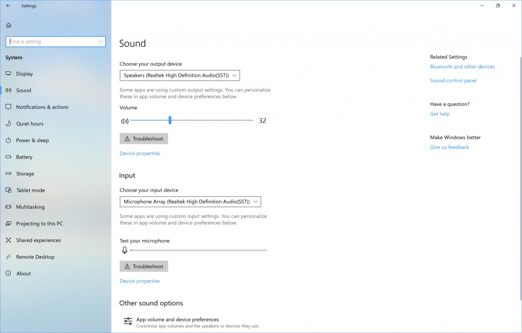 Windows 10 Settings app