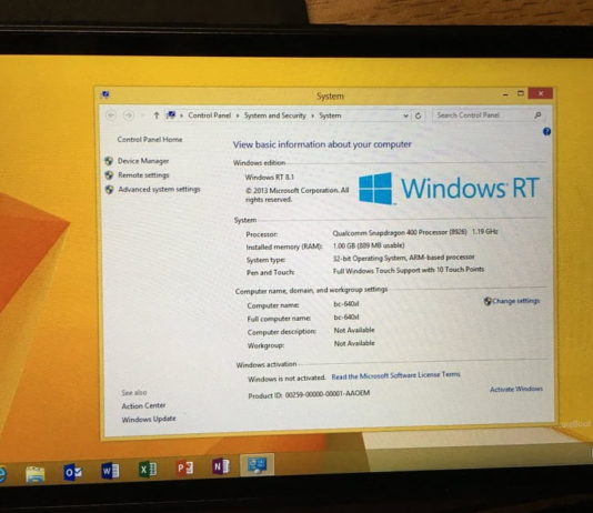 Windows RT Lumia phone