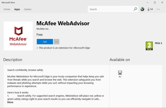 McAfee WebAdvisor