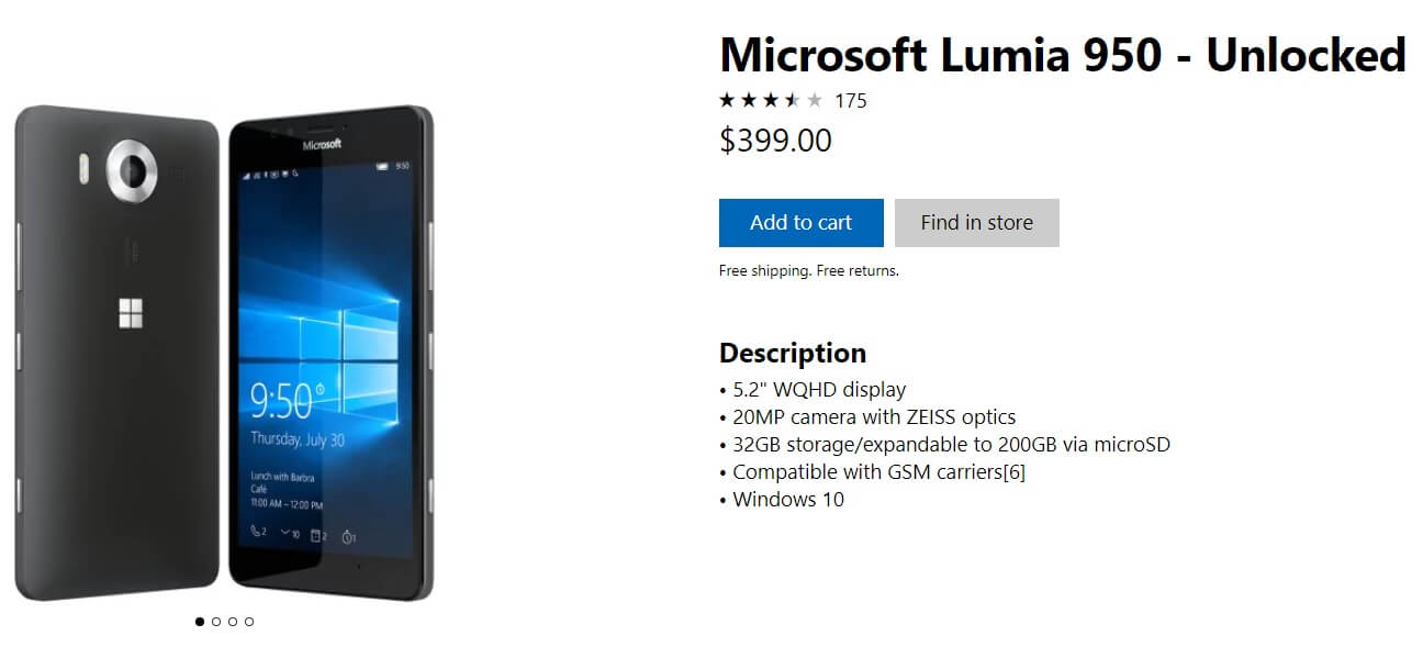 Microsoft Store is once again selling the Lumia Windows Phones