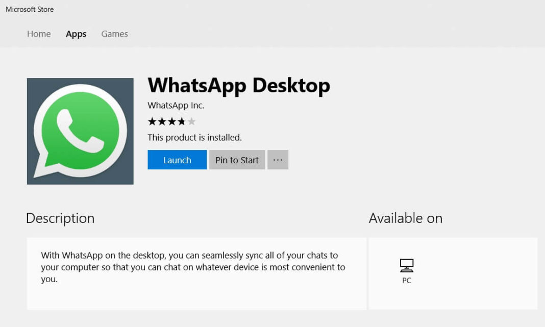 whatsapp desktop app for windows