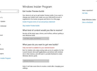 Windows 10 Insider update