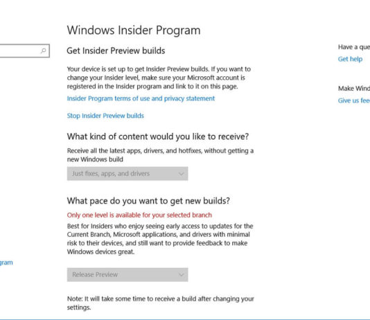 Windows 10 Insider update