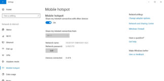 Windows 10 PC as Wi-Fi