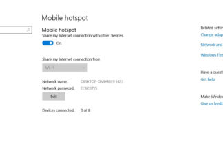 Windows 10 PC as Wi-Fi