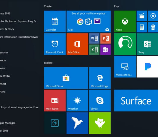 Windows 10 Start