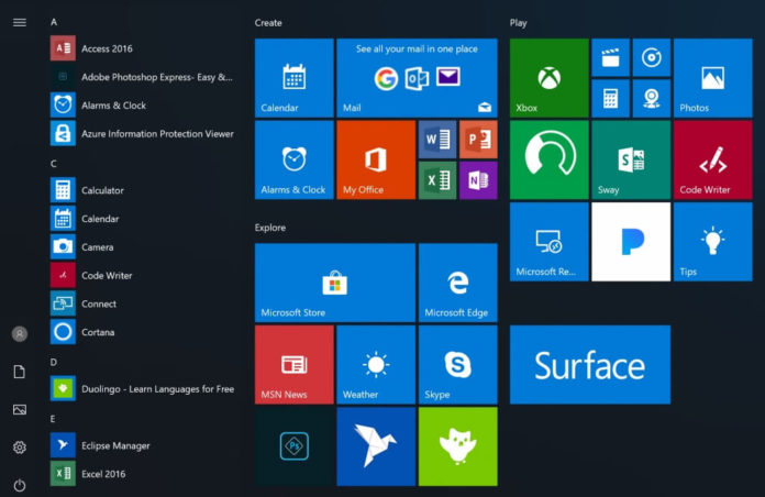 Windows 10 Start