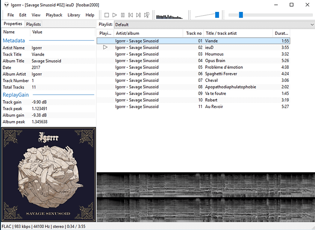 Foobar2000 interface