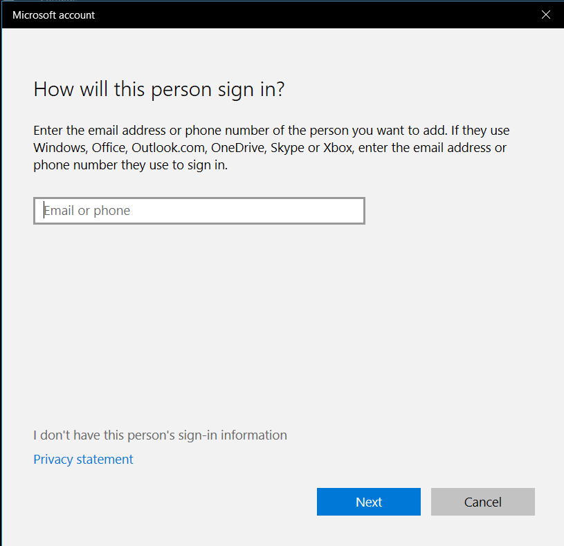 I don't have this person's sign in info