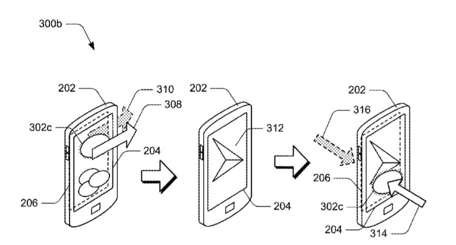 Surface Phone back touch patent