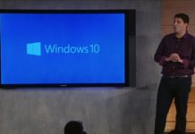 Terry Myerson on Windows 10 stage
