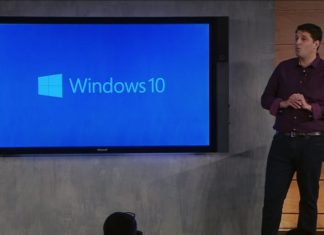 Terry Myerson on Windows 10 stage