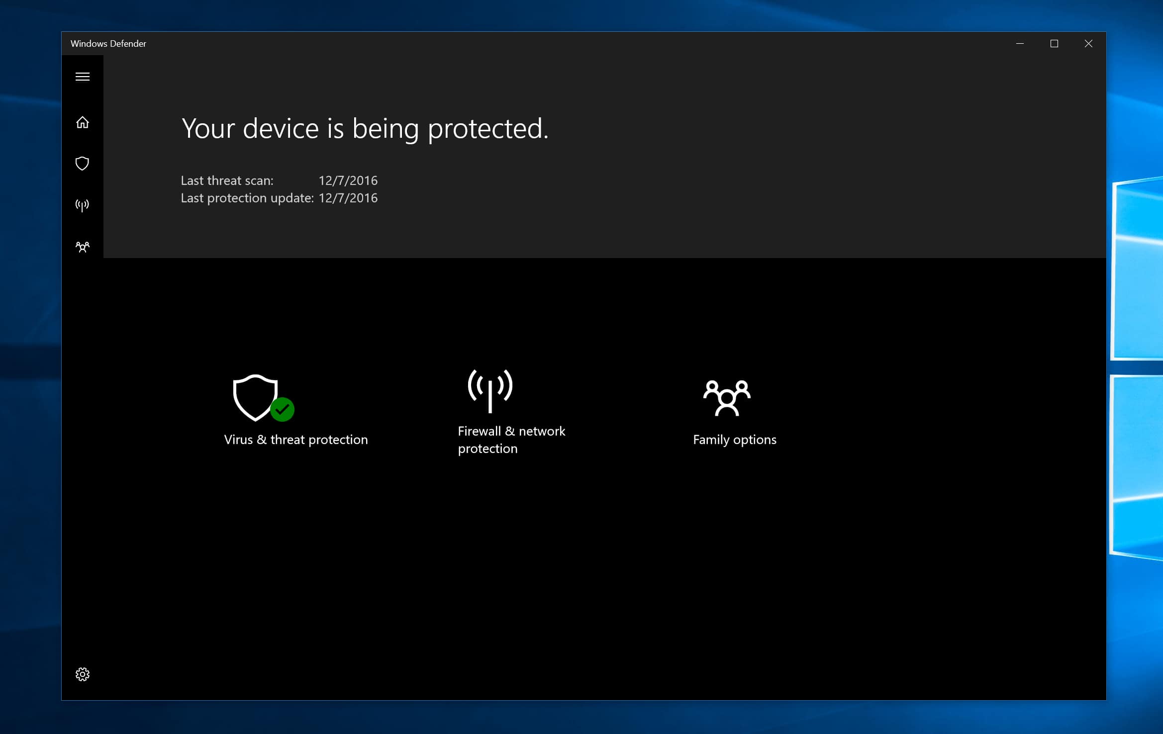 antivirus windows 10 defender