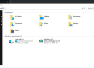 File Explorer with Dark Theme