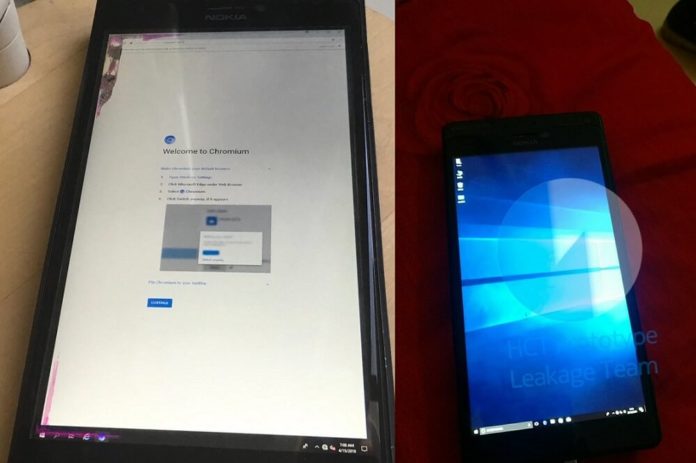 Lumia prototype with Google Chrome