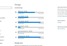 Storage in Windows 10