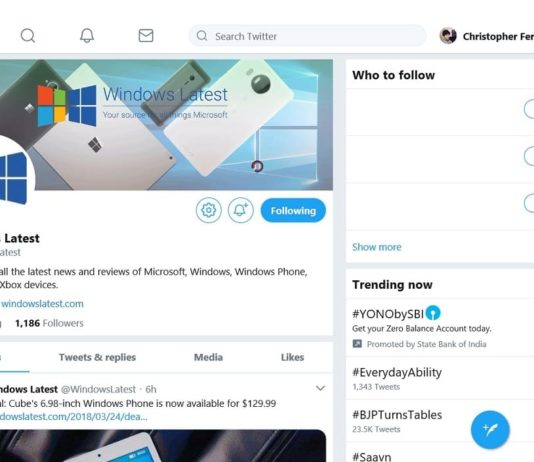 Twitter PWA for Windows 10