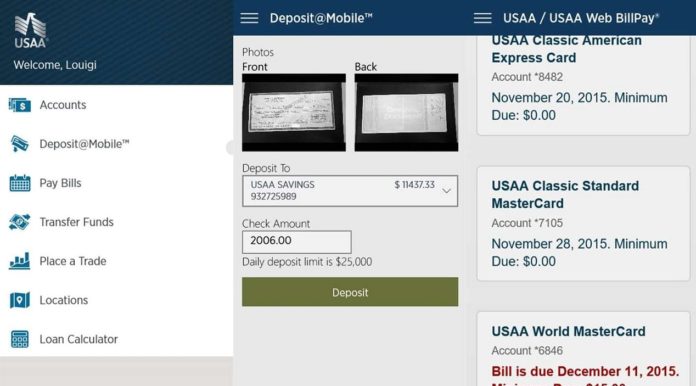 USAA for Windows Phone