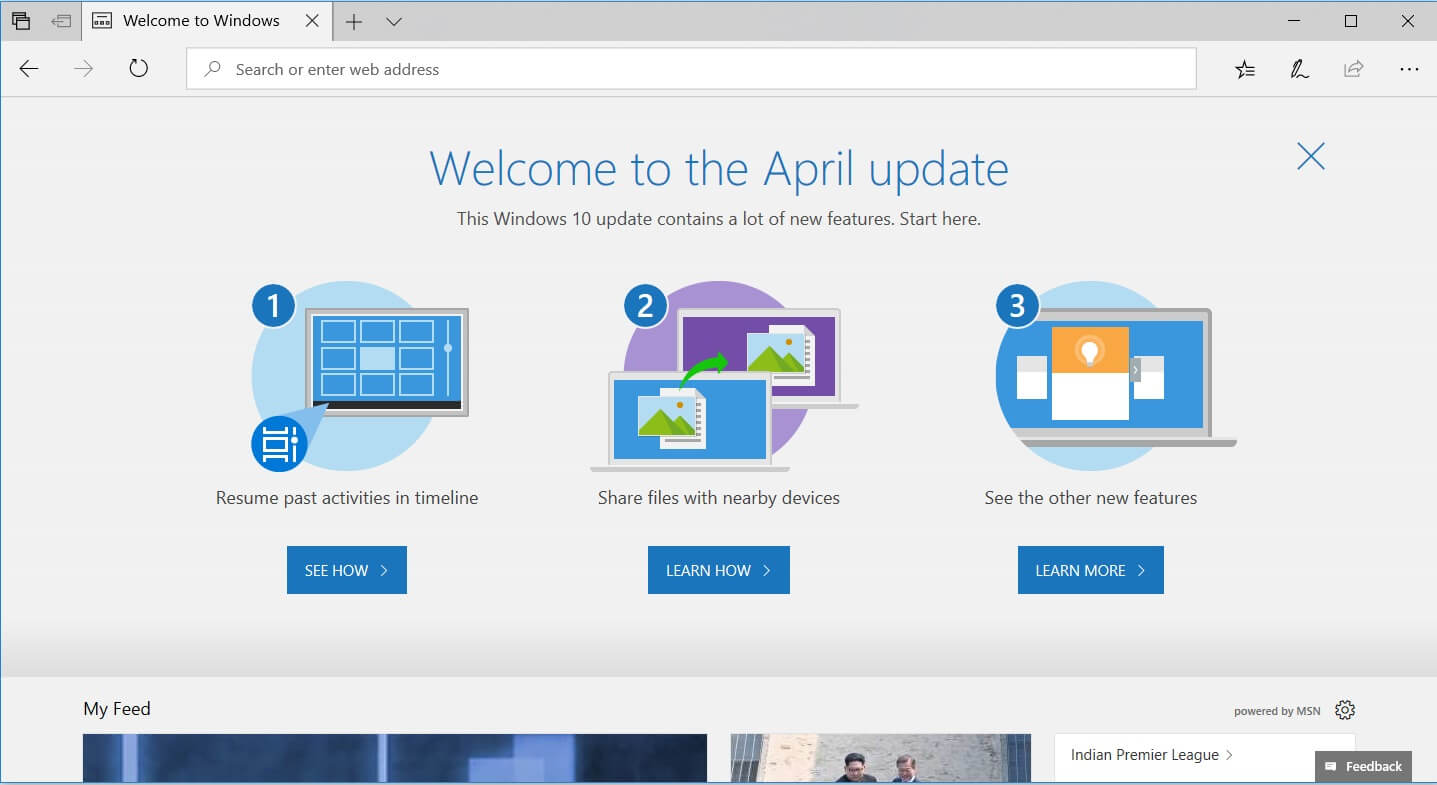 Windows 10 April 2018 Update intro